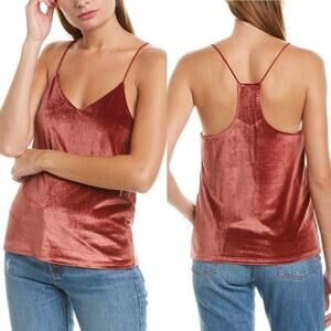 Bishop + Young Velvet Racerback Tank XS Womens Burgundy Pullover Cami Soft